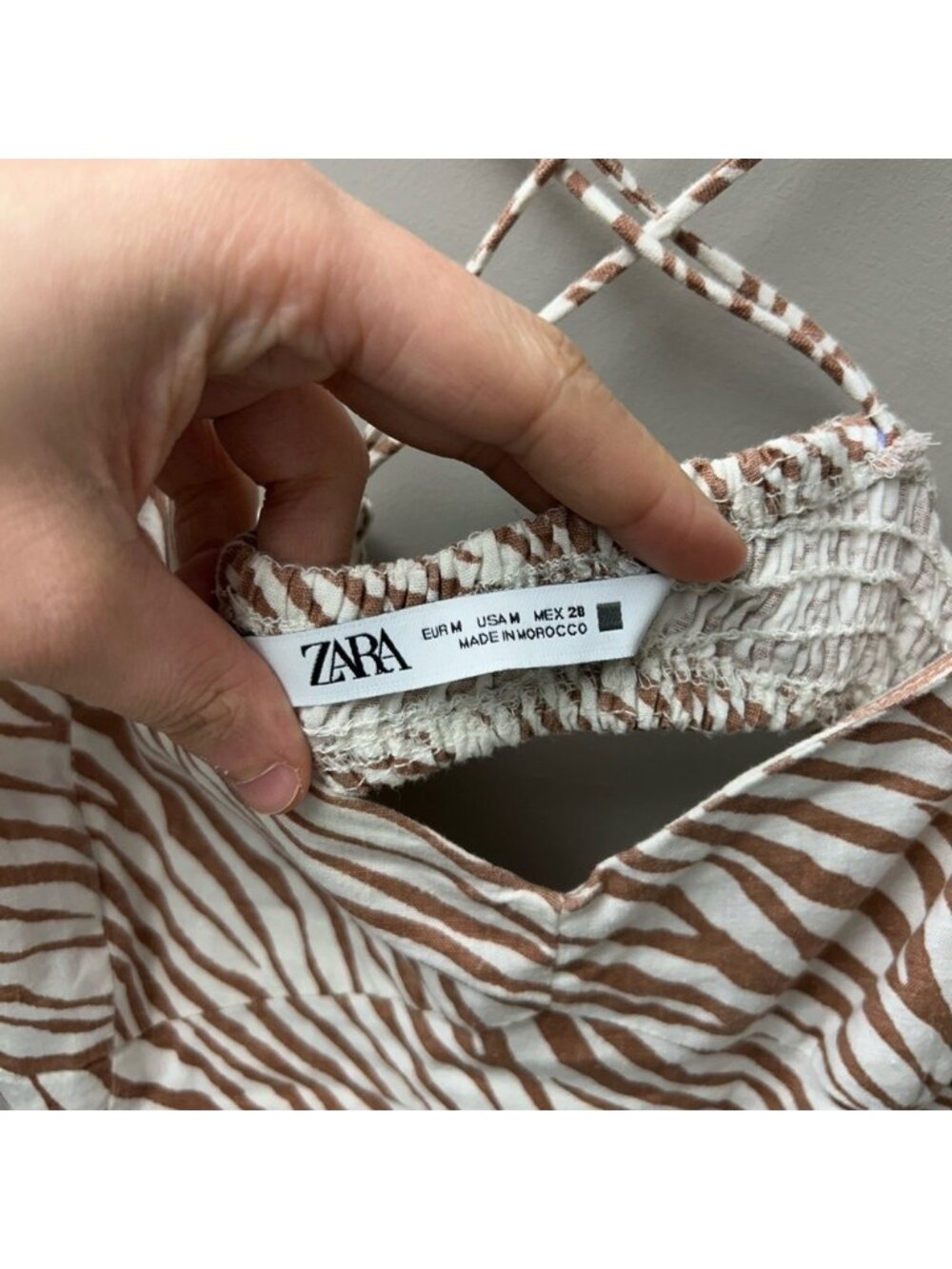 Zara Linen Blend Animal Print Maxi Dress - Picture 6 of 6
